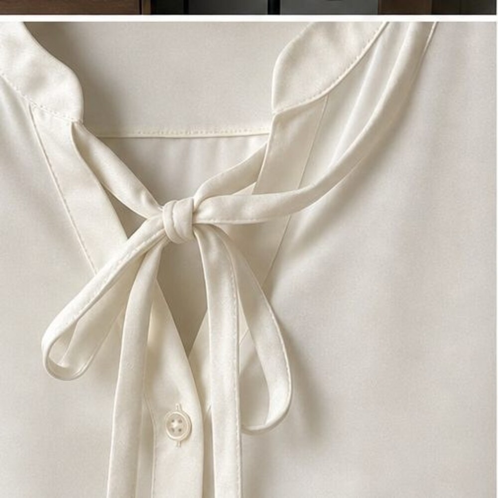 Ivory Wrap Blouse - Picture 4 of 6